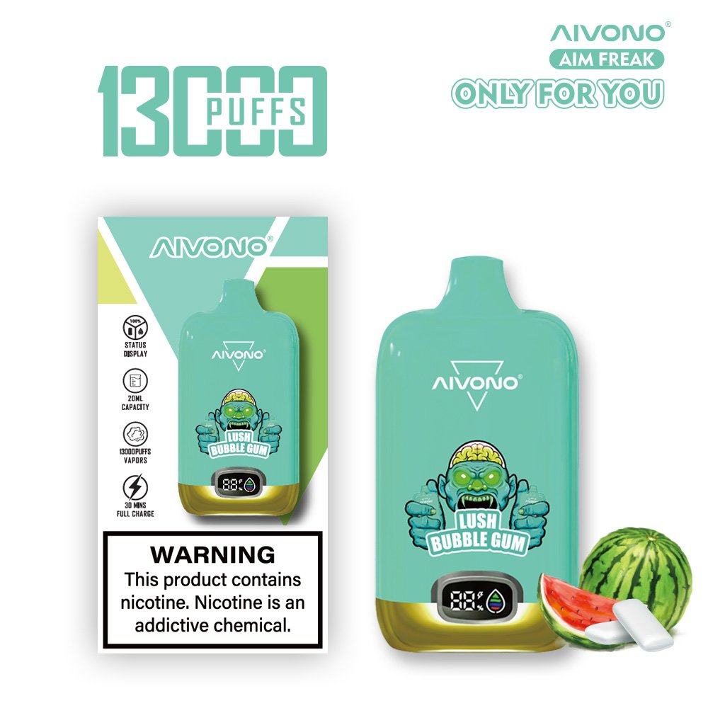 Aivono Aim Freak 13000 13K Puffs Disposable E-Cigarette Vape Pen | Mesh Coil Vape with 20ml Nic Salt Juice, 1.0Ω Mesh Coil & LED Display - Image 9