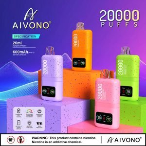 Aivono Aim Magic 20000 20K Puff Disposable Vape | Dual Mesh Coil Vape with Adjustable Airflow, LED Screen & 0%-5% Nicotine