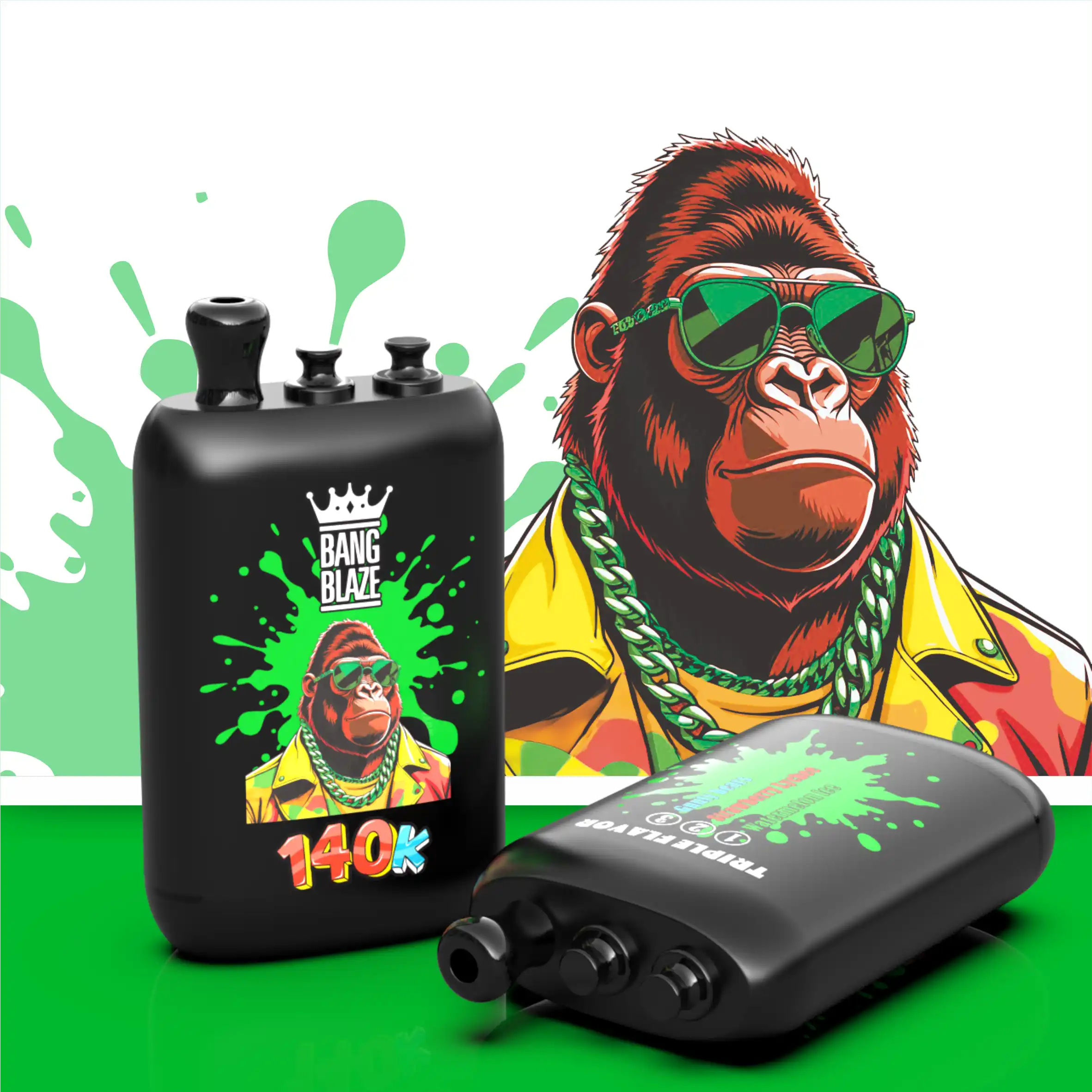 Bang Blaze 140K Puffs 3 Flavors in 1 Disposable Vape | Rechargeable Big Puff Vape with Multi Pods & Monkey Design, 2%/5% Nicotine Salt - Image 12
