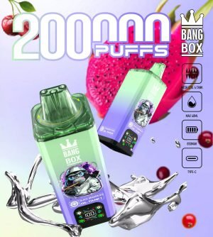 Longest Lasting Bang Box 200K Puffs 8 Flavors in 1 Disposable Vape | Multi Flavor Switch Vape with Smart Screen & 40mL Nic Salt Juice