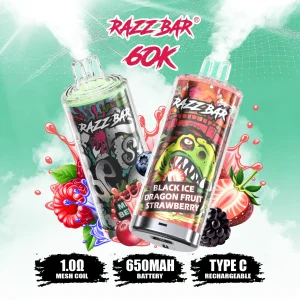 Razz Bar 60K 60000 Puffs Crystal Vape for EU Wholesale Distributors | Rechargeable Big Puff Vape with 2%/5% Nicotine & 16 Popular Flavors