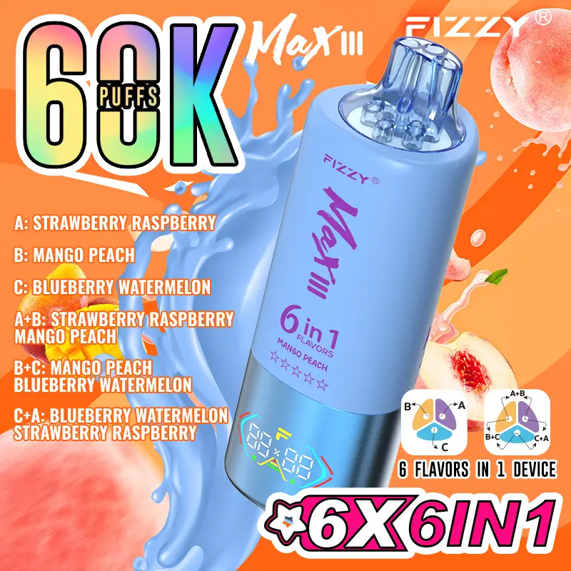Fizzy Max III 6in1 60000 Puffs Disposable Vape Wholesale - Image 9