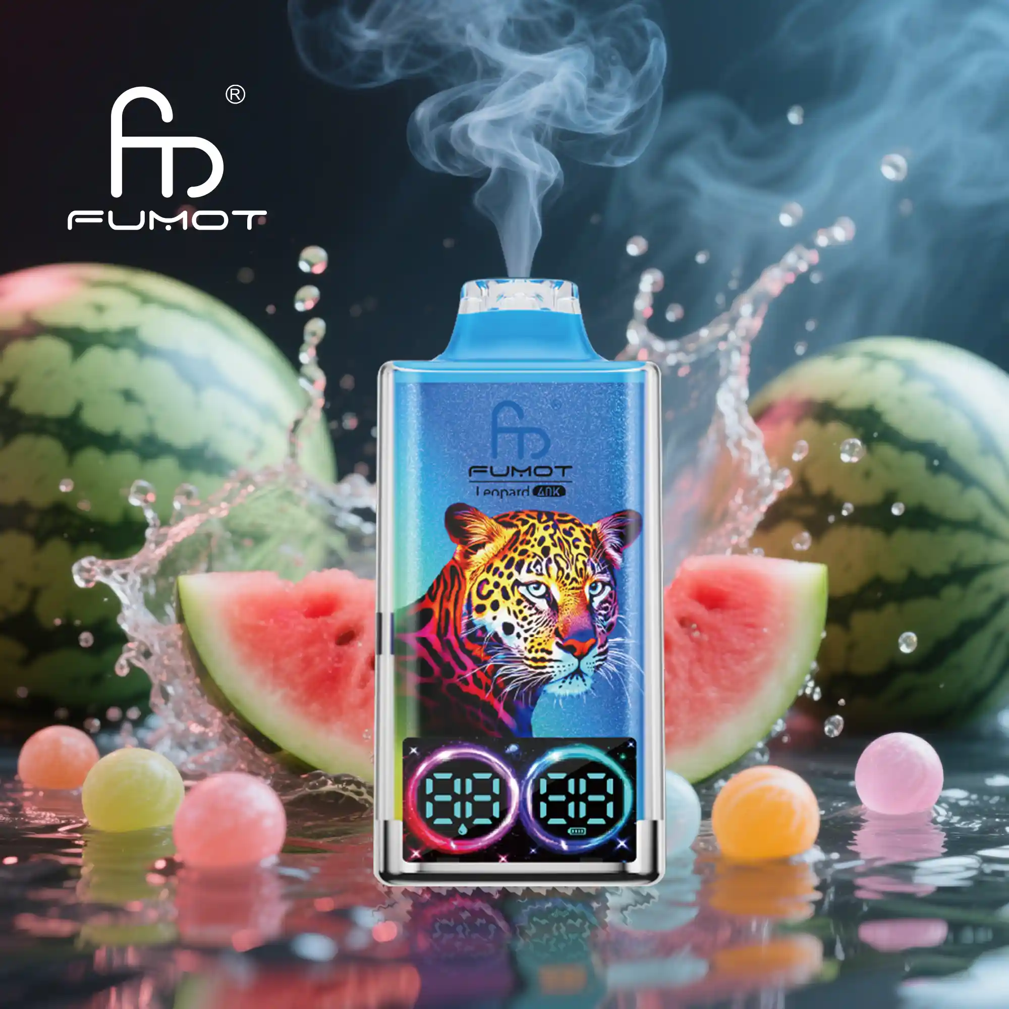 Big Puff Fumot Leopard 40K Vape Rechargeable | Long Lasting Disposable E-Cigarette with 0%-5% Nicotine, Digital Screen & RGB Light - Image 7