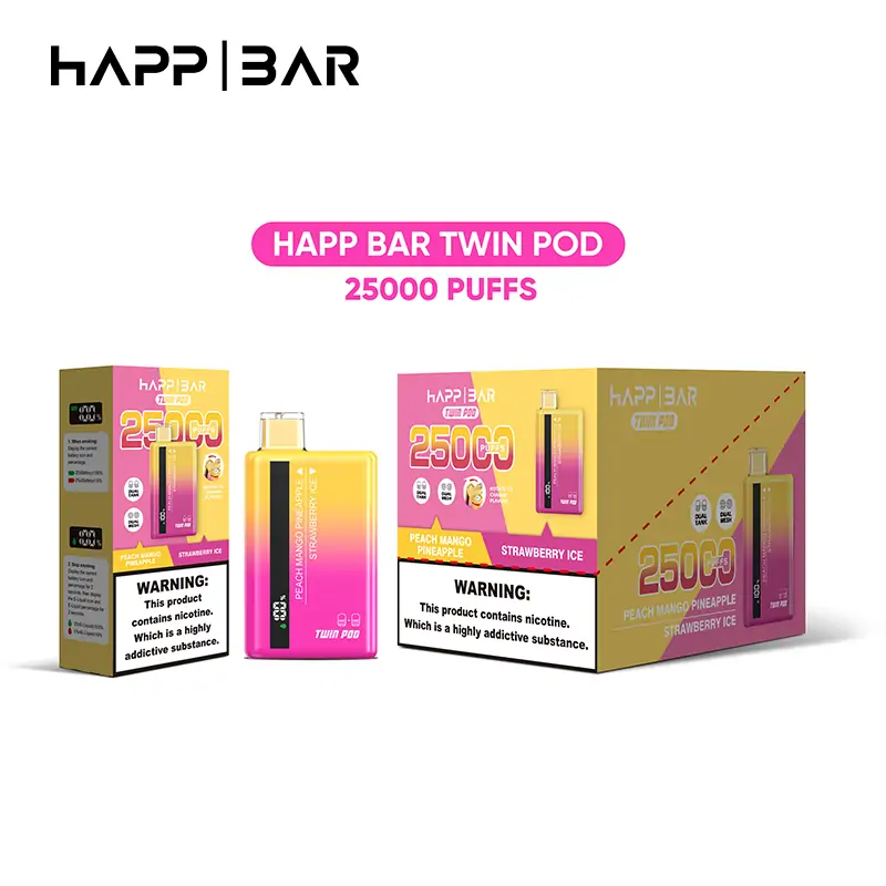 Happ Bar Twin Pod 25000 Puffs Disposable Vape Wholesale - Image 5