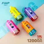 Fihp 120K Puffs 6 Flavors in 1 Switch Vape Pen | High Puff Multi Flavor Monkey Vape with LED Screen, 64ml E-Liquid & 2%/5% Nicotine