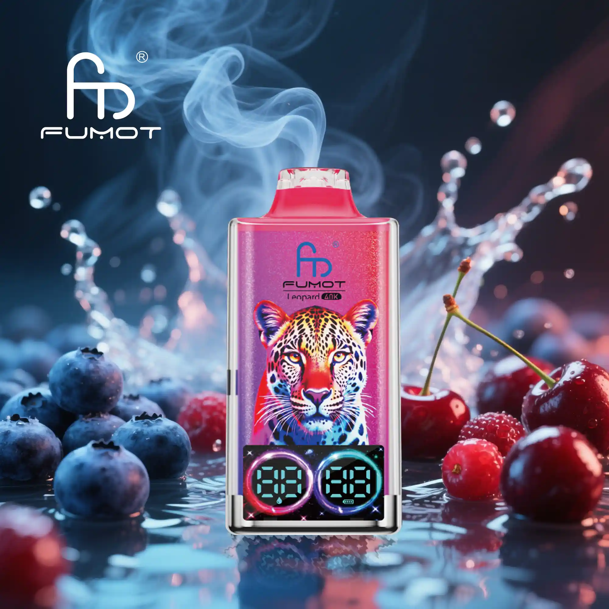 Big Puff Fumot Leopard 40K Vape Rechargeable | Long Lasting Disposable E-Cigarette with 0%-5% Nicotine, Digital Screen & RGB Light - Image 9