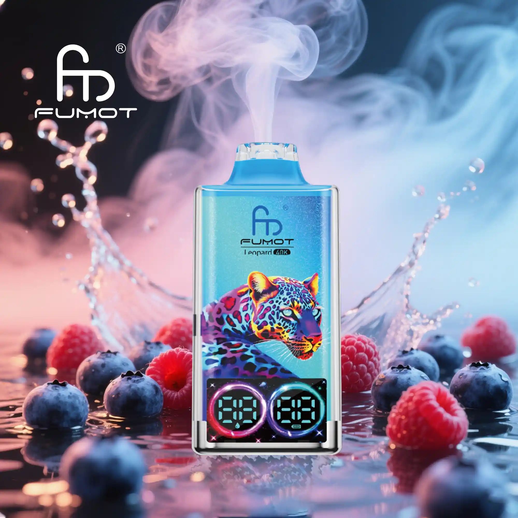 Big Puff Fumot Leopard 40K Vape Rechargeable | Long Lasting Disposable E-Cigarette with 0%-5% Nicotine, Digital Screen & RGB Light - Image 11