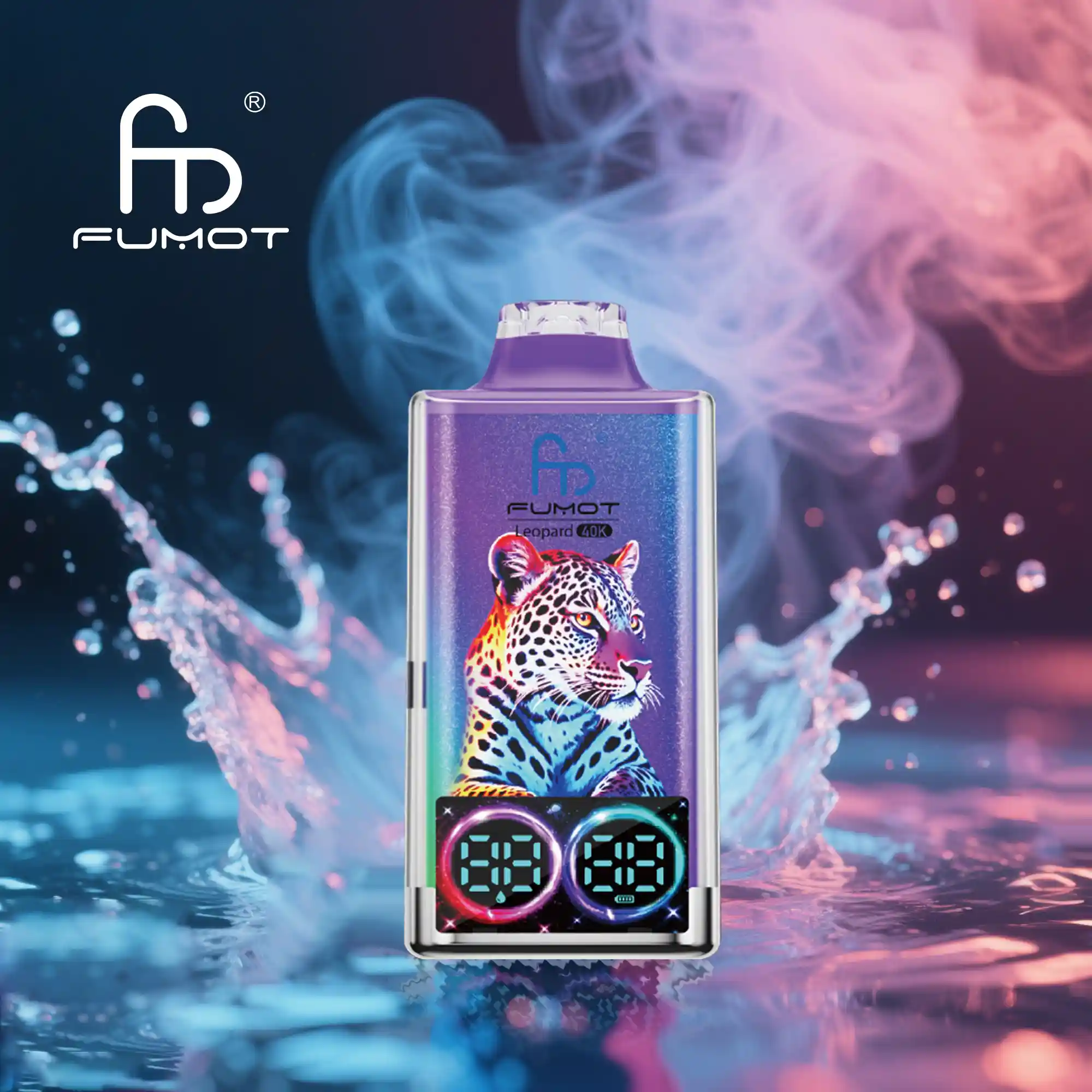 Big Puff Fumot Leopard 40K Vape Rechargeable | Long Lasting Disposable E-Cigarette with 0%-5% Nicotine, Digital Screen & RGB Light - Image 13