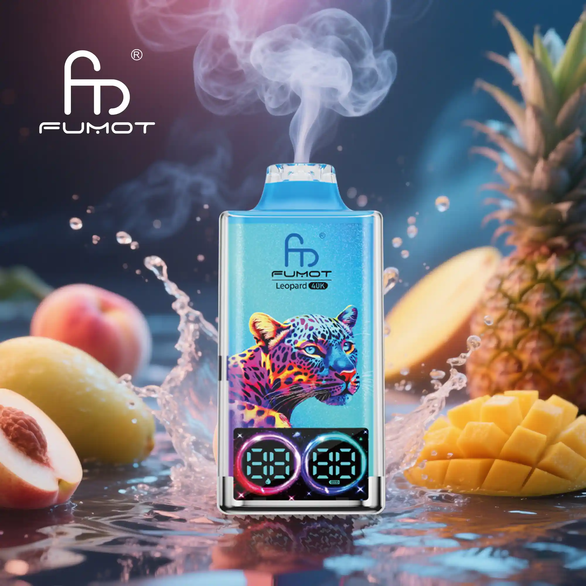 Big Puff Fumot Leopard 40K Vape Rechargeable | Long Lasting Disposable E-Cigarette with 0%-5% Nicotine, Digital Screen & RGB Light - Image 5