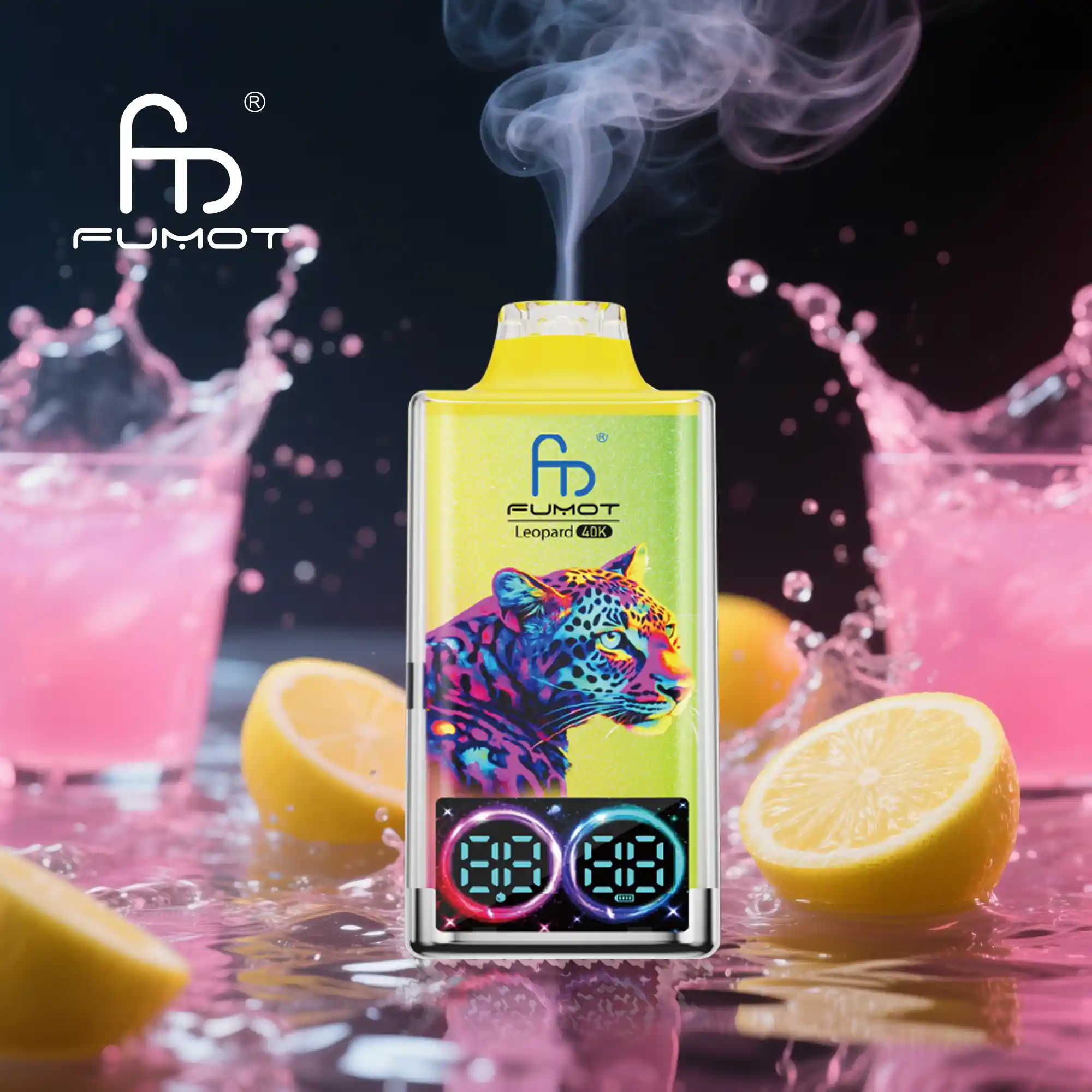 Big Puff Fumot Leopard 40K Vape Rechargeable | Long Lasting Disposable E-Cigarette with 0%-5% Nicotine, Digital Screen & RGB Light