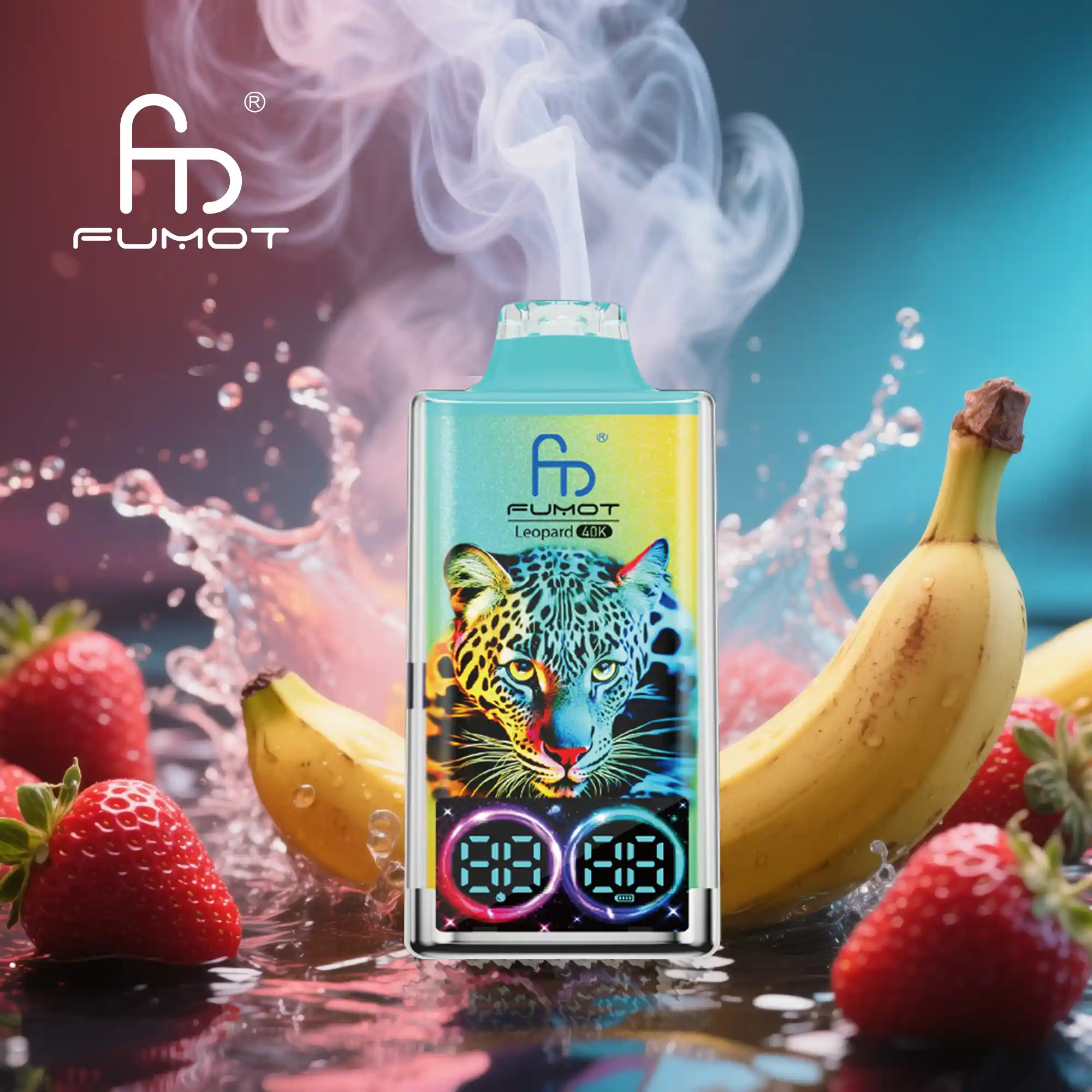 Big Puff Fumot Leopard 40K Vape Rechargeable | Long Lasting Disposable E-Cigarette with 0%-5% Nicotine, Digital Screen & RGB Light - Image 4