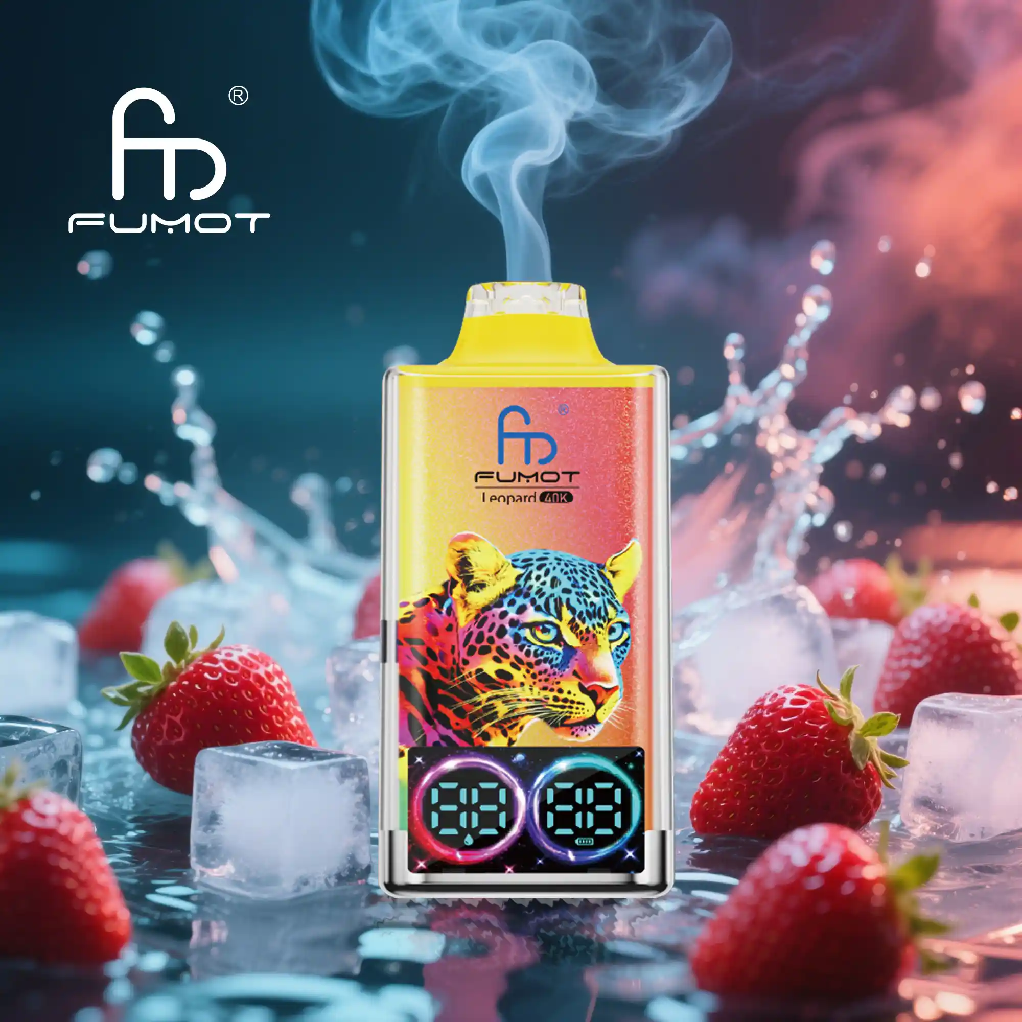 Big Puff Fumot Leopard 40K Vape Rechargeable | Long Lasting Disposable E-Cigarette with 0%-5% Nicotine, Digital Screen & RGB Light - Image 3