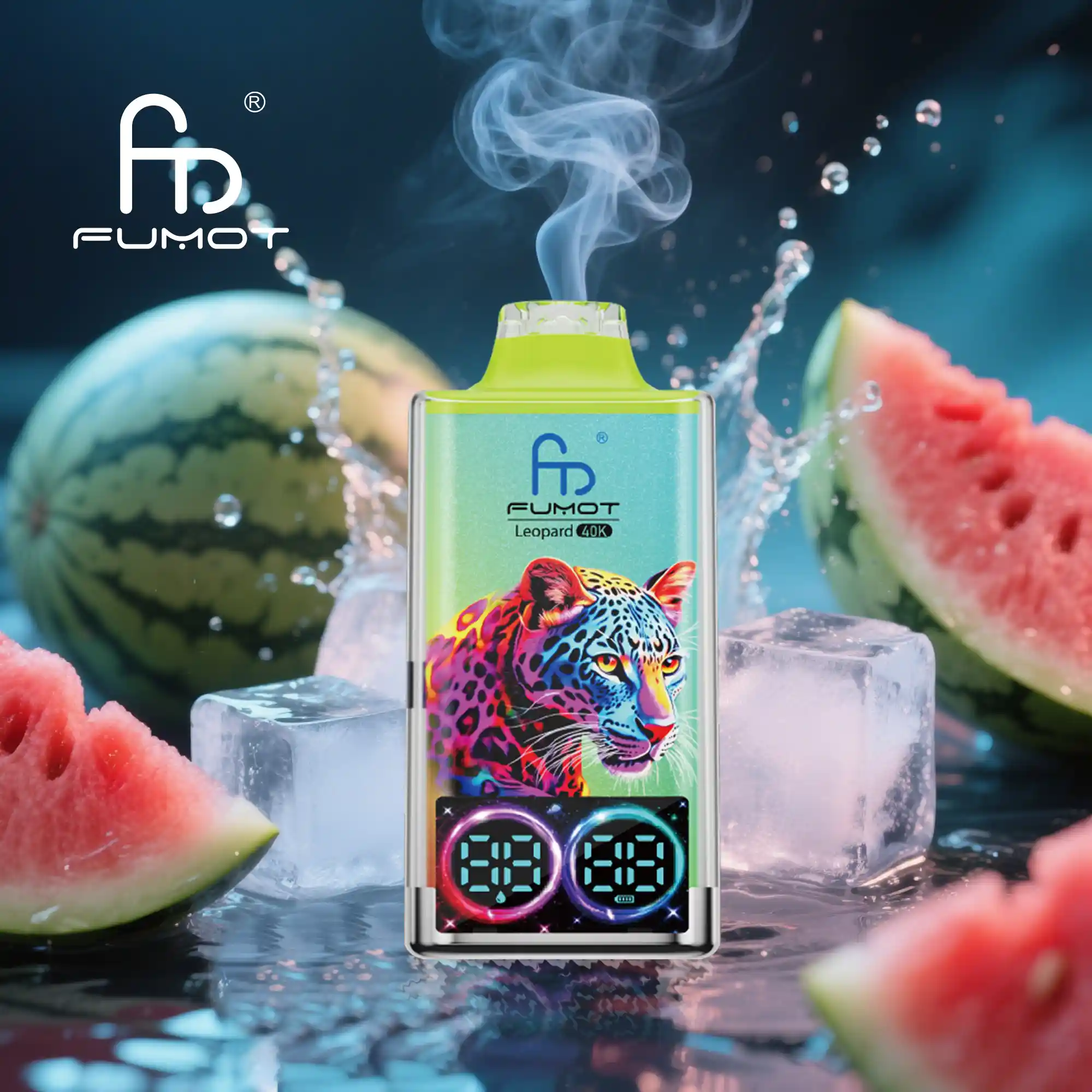 Big Puff Fumot Leopard 40K Vape Rechargeable | Long Lasting Disposable E-Cigarette with 0%-5% Nicotine, Digital Screen & RGB Light - Image 2