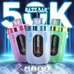 Razz Bar 50000 50K Puffs Disposable Vape | Big Puff Mesh Coil Vape Rechargeable with 2%, 5% Nicotine, LED Screen & 16 Tasty Flavors