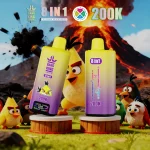 Bang King 200K Puffs 8 in 1 Vape for Heavy Users | Rechargeable Disposable Vape Pen w/ Adjustable Flavors, Multi Pods, 5% Nic Salt