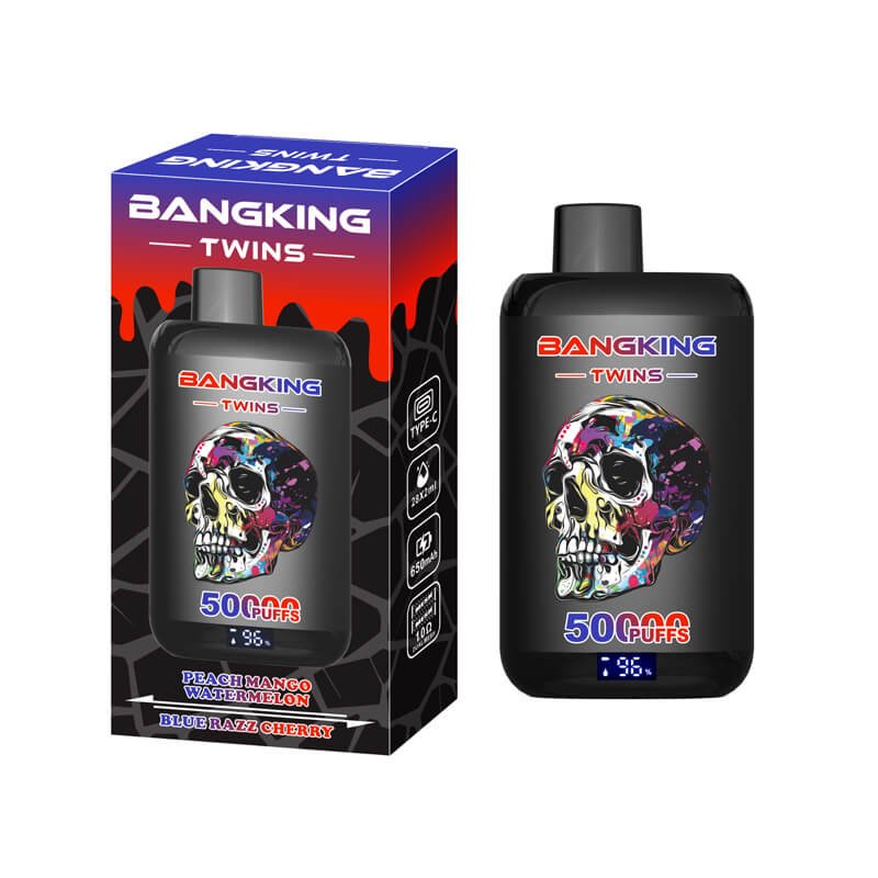 Bang King Twins 50000 Puffs 2 in 1 Vape Wholesale | 50K Puff Dual Flavor Switch Vape with 2%/5% Nicotine, Dark Skull Design | EU Stock - Image 4