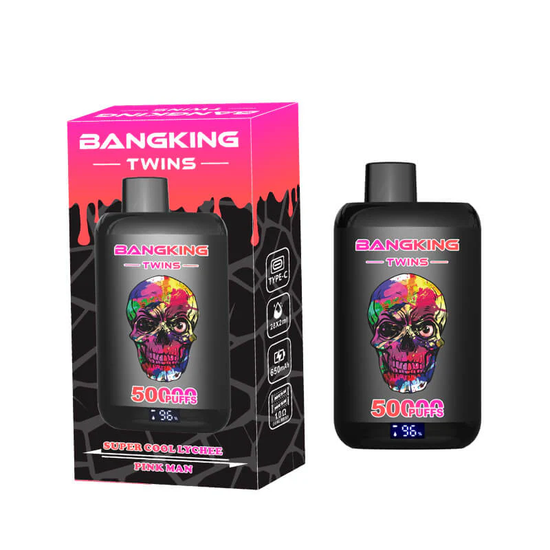 Bang King Twins 50000 Puffs 2 in 1 Vape Wholesale | 50K Puff Dual Flavor Switch Vape with 2%/5% Nicotine, Dark Skull Design | EU Stock - Image 3