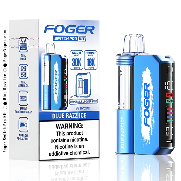 Buy Blue Razz Ice Foger Switch Pro Kit 30K Puffs - Image 3