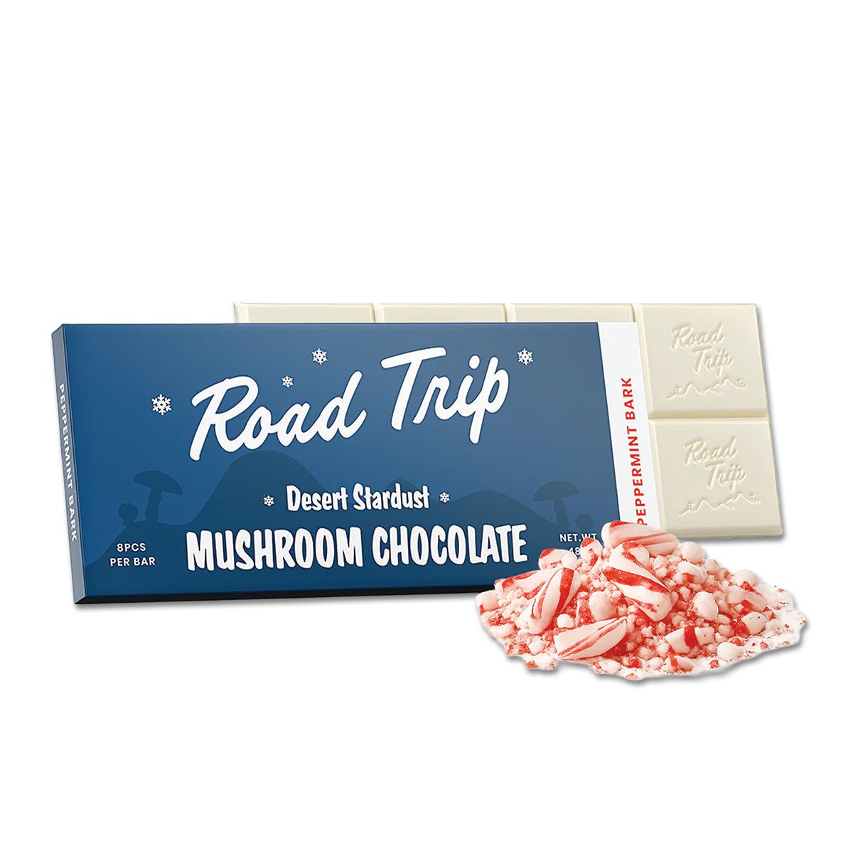 Desert Stardust Magic Mushroom Chocolate Bar – Peppermint Bark