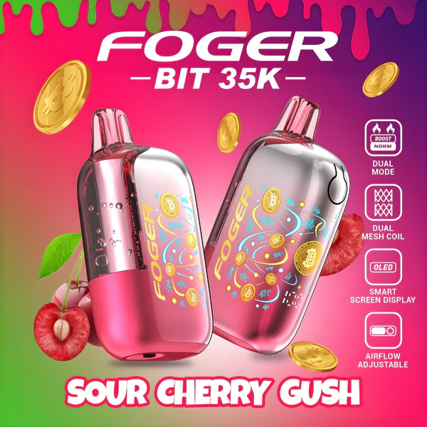 Buy Sour Cherry Gush – Foger Bit 35K Puffs Online