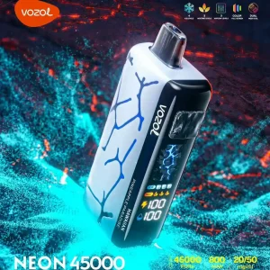 Vozol Neon 45000 Puffs Adjustable Ice & Airflow Disposable Vape with Screen | High Puff 45K Vape with 20ml 5% Nic Salt E-liquid