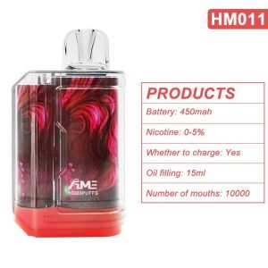HM011-Box-style Disposable Vape 450 MAh 10000 Puffs