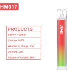 HM017-Cube-style Disposable Vape 400mAh 800puffs