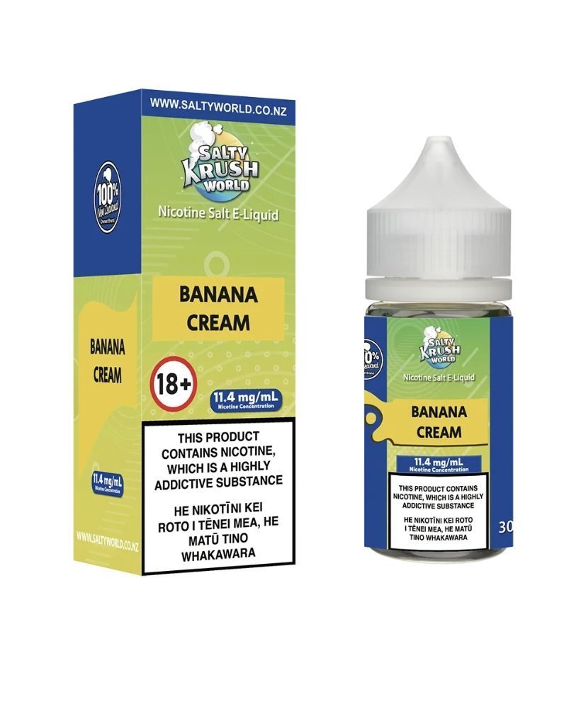Banana Cream Nicotine Salt E-liquid By Salty Krush World