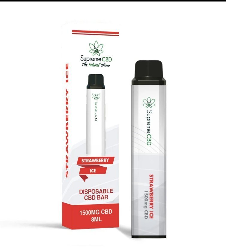 CBD Disposable Vape – Strawberry Ice (1500mg)