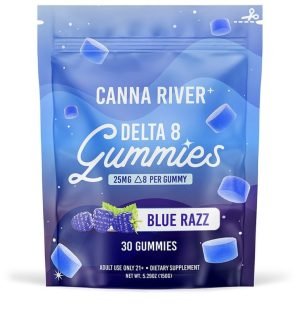 DELTA 8 THC GUMMIES – BLUE RAZZ – CANNA RIVER