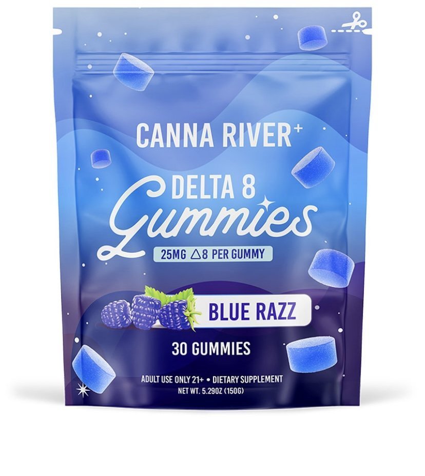 DELTA 8 THC GUMMIES – BLUE RAZZ – CANNA RIVER